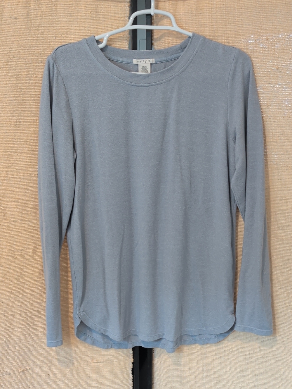 Matty M Light Blue Crew Neck Long Sleeve Sweater